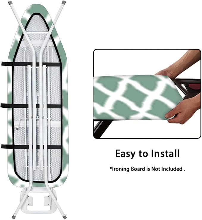 Nuxovilar Green Geometric Pattern Ironing Board Cover, 15 * 54inch, Fits Most - Image 5