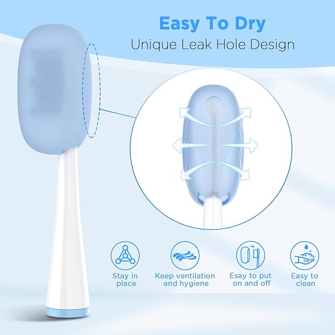 Toothbrush Covers Caps 6 Pack, Silicone Toothbrush Head Protector Replacement - Image 4