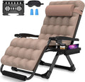 Suteck Oversized Zero Gravity Chair,33In XXL Lounge Chair w/Removable Cushion&Headrest, Reclining Camping Chair w/Upgraded Lock and Footrest, Reclining Patio Chairs Recliner for Indoor Outdoor,500LBS by Suteck