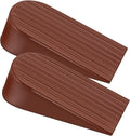 Door Stopper 2 Packs Heavy Duty Wedge Rubber Door Stop Works on All Floor by Talkfun