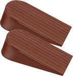 Door Stopper 2 Packs Heavy Duty Wedge Rubber Door Stop Works on All Floor by Talkfun