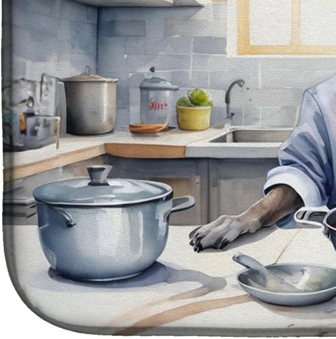 Caroline's Treasures DAC6264DDM Greyhound The Chef Dish Drying Mat Absorbent - Image 4