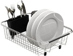 Adjustable Over Sink Dish Rack Stainless Steel Dish Drying Rack On Counter or by TESOT