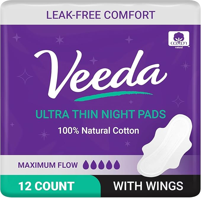 Veeda Natural Cotton Night Pads by Veeda