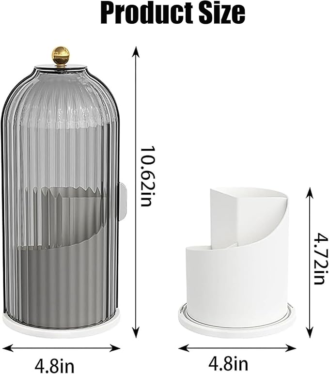 Concealed Toothbrush Holder, Rotating Bathroom Organizer Countertop, Toothbrush - Image 6