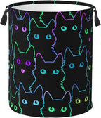 Funny Black Cats Laundry Hamper Bag by Unknown