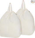 Canvas Laundry Bags with Handles & Rectangular Base, 90L Extra Large Heavy Duty by CALACH