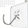 Heavy Duty Adhesive Hooks 20-Pack: Holds 22lb, Strong Reusable & Waterproof by Latoxcaa-SpaceMaster