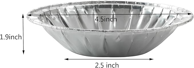 50 Pack - Pie Pans 4 inch, Mini Pie Tins HEAVY-DUTY Disposable Aluminum Foil - Image 2
