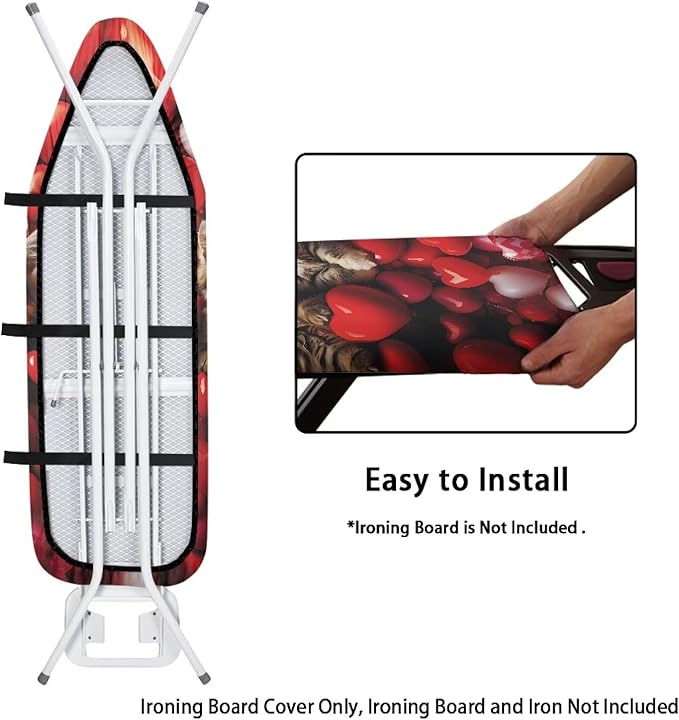 Hearts Cat Ironing Board Cover Heavy Duty Thick Padding Iron Board Covers - Image 4