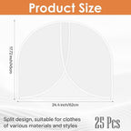 25 Pcs Shoulder Covers for Hanging Clothes, 24 x 17 Inch Plastic Garment Cover - Image 2