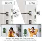 6pcs Concave Wall Door Stopper Bumper Door Stop Wall Mount Protector Stainless - Image 4