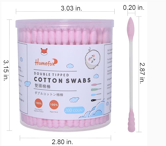 Pink Cotton Swabs Spiral Pointed - Image 2