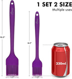 HOTEC Basting Brushes Silicone Heat Resistant Pastry Brushes Spread Oil Butter - Image 2