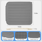 Silicone Dish Drying Mat for Kitchen Counter, Upgraded Extra Thick 1.1” - Image 3