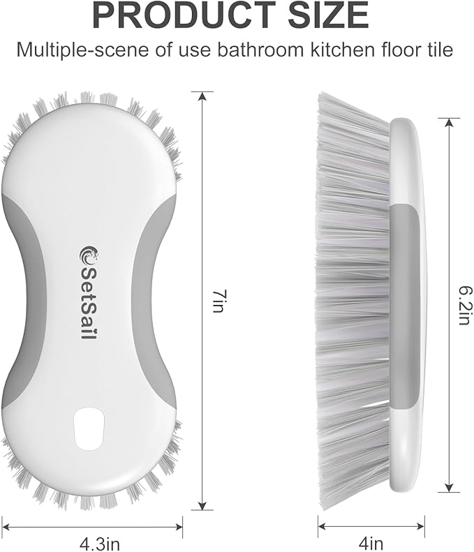 SetSail Multi-Purpose Scrub Brush of 2 Pack, Stiff Bristles Cleaning Brush - Image 2
