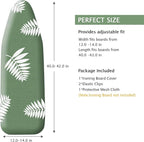 SheeChung 14x42 Inch Over-The-Door Ironing Board Cover and Pad, Cotton Cover - Image 2