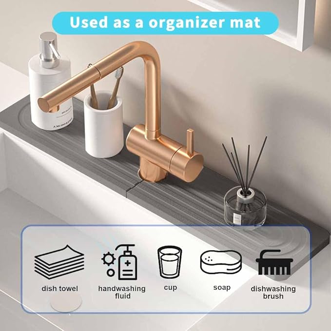 Diatomite kitchen sink splash guard behind faucet - Image 7