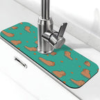 Cute Capybara Play Eat Food Kitchen Sink Splash Guard Faucet Mat Super by Unknown