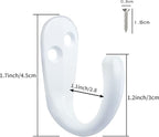 IBosins 15PCS Coat Hooks Wall Mounted Single Prong Robe Hook - Image 3