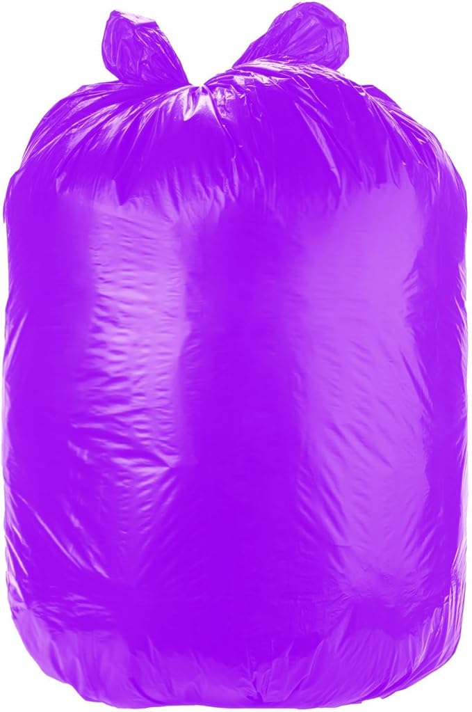 Ultrasac Heavy Duty 55 Gallon Purple Trash Bags - Image 3