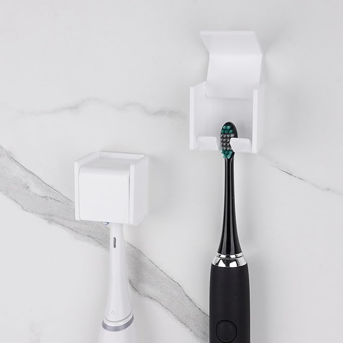 2 PCS Toothbrush Holder Wall Mounted by LUEXBOX