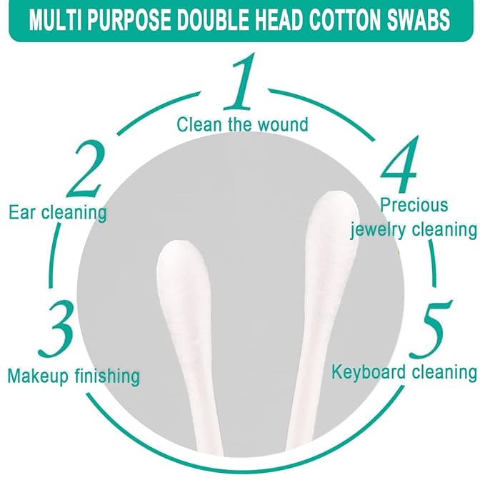 500 Pack Cotton Swabs, Individually Wrapped Cotton Swab, Individually Wrapped - Image 2