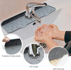 2Pcs Kitchen Sink Splash Guard, Silicone Faucet Mat Splash Guard - Image 6