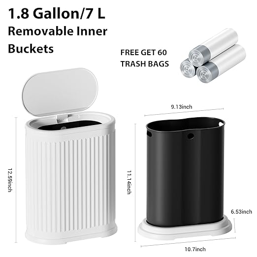 1.8 Gallon Bathroom Trash Can - Image 3