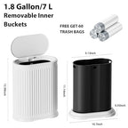 1.8 Gallon Bathroom Trash Can - Image 3