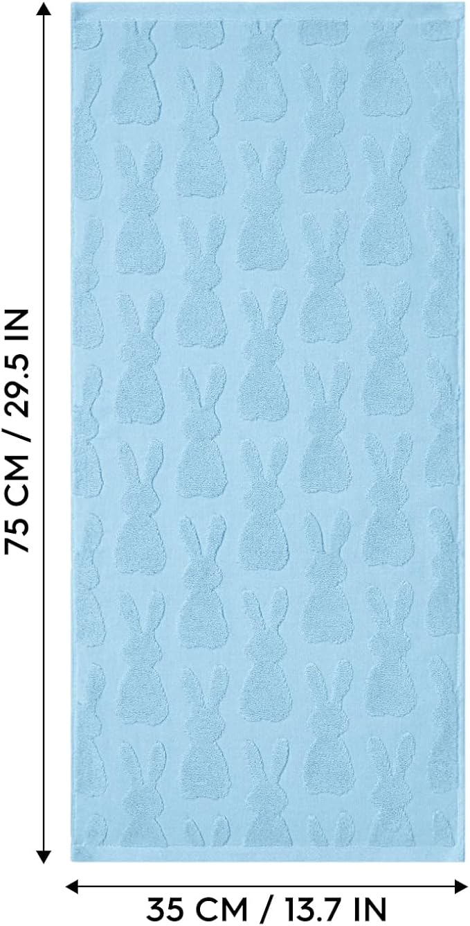 Artoid Mode 1 Pc Light Blue 3D Rabbit Jacquard Easter Hand Towels - Image 8