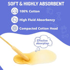 200PCS Professional Dog Ear Swabs in Storage Box, 6 Inch Long Cotton Swabs - Image 4