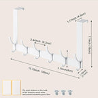 BOOMIBOO Over The Door Hooks, Sturdy Door Hanger, Towel Rack Towel Hooks - Image 4