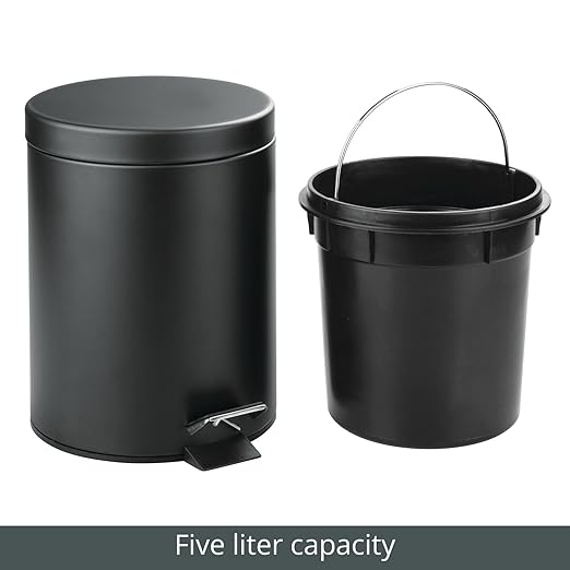 mDesign Pedal Bin — Metal Waste Bin - Image 7
