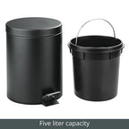 mDesign Pedal Bin — Metal Waste Bin - Image 7