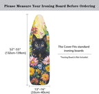 Cat Colorful Flowers Ironing Board Cover - Image 5