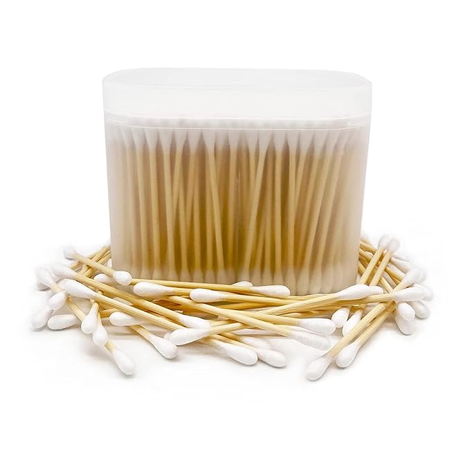 900pcs Bamboo Cotton Swabs, Biodegradable Wooden Cotton Buds by qzcccecl