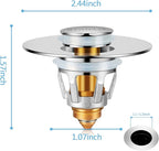 Bathroom Sink Stopper with Hair Catcher – Universal Pop-Up Drain Strainer - Image 2