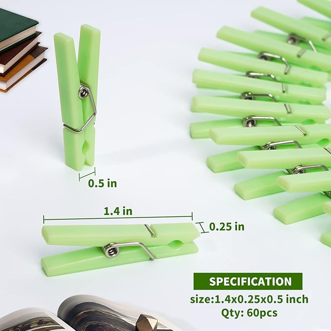 60PCS Baby Shower Clothespin Games Plastic Mini Clothes Pins 1.4 inch - Image 3
