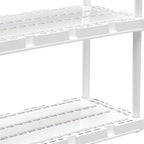 Gracious Living 3 Pack Light Duty Storage Shelves, Knect-A-Shelf 4-Shelf Ventilated Shelving Rack Organizer for Home, Garage, Basement & Laundry, White - Image 9