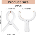 24 Pack Large Towel Clips Plastic Clothes Pins, Heavy Duty Drying Clips - Image 4