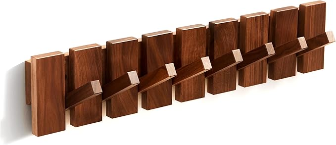 Wood Coat Rack Wall Mount, Coat Hooks Hanger Wall Mounted, Heavy Duty Wall Coat - Image 7