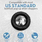 Hair Catcher for Shower Drain & Bathtub – TubRing Pop-Up Drain Protector & - Image 4