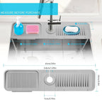 24"Longer Silicone Faucet Mat for Kitchen Sink, 5° Slope Faucets Draining Mat - Image 2