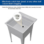 Bathtub Drain Strainer, Bathtub Cover Drain Hair Catcher Fits Standard - Image 5