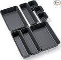 8PCS Plastic Interlocking Drawer Organizer, 3 Sizes Versatile Desk Drawer by Kutesna