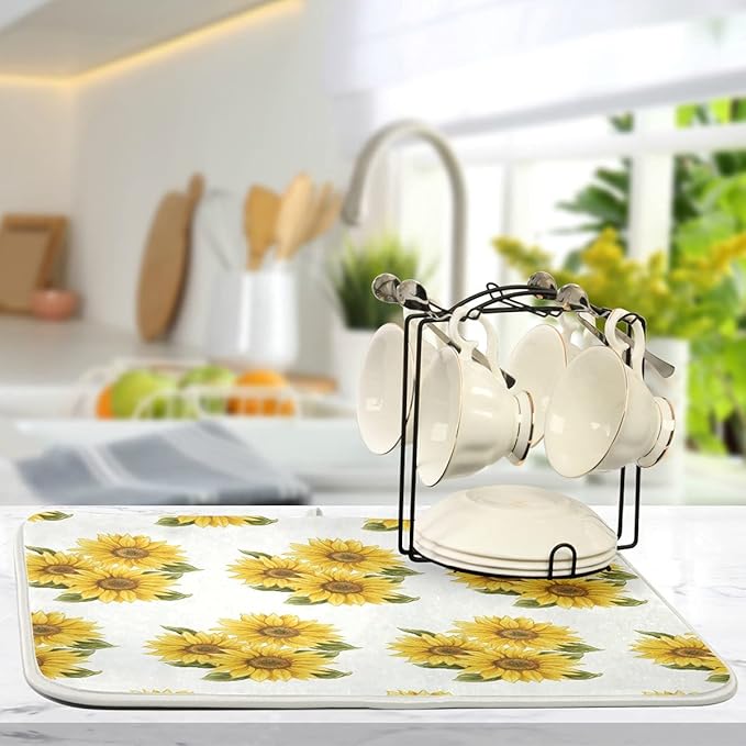 Absorbent Dish Drying Mat for Kitchen Counter - Image 5