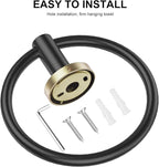 SetSail Towel Holder for Bathroom Wall 4 Packs Towel Ring Stainless Steel Heavy - Image 4