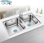 2 PCS Kitchen Stainless Silicone Sink Strainer, 4.5 inch Diameter… - Image 9