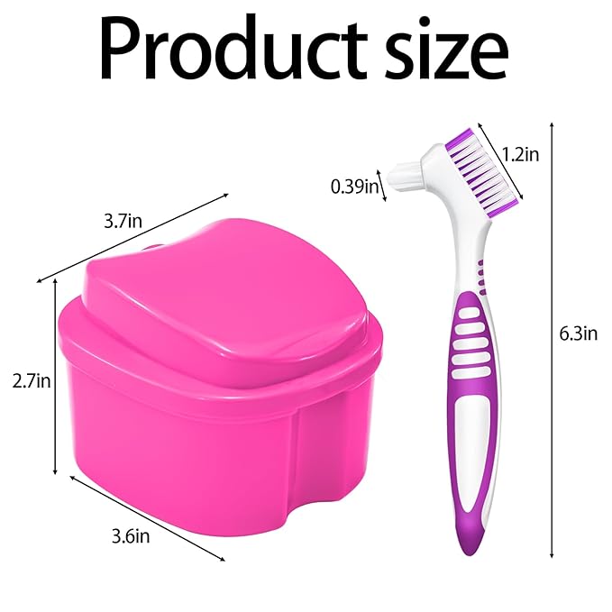 Denture Cup Retainer Cleaning Case False Teeth Soaking Container - Image 2